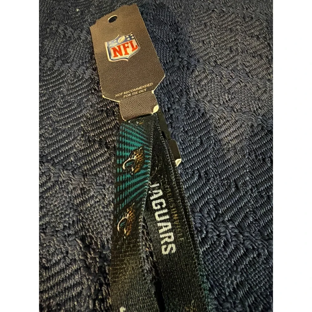 NFL Jacksonville Jaguars Adjustable Dog Collar Teal Black Medium